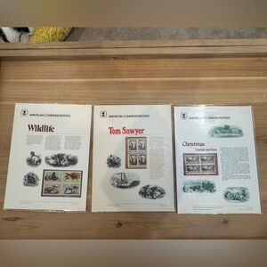 Lot of 14 Vintage USPS American Commemorative Panels with Mint Stamps